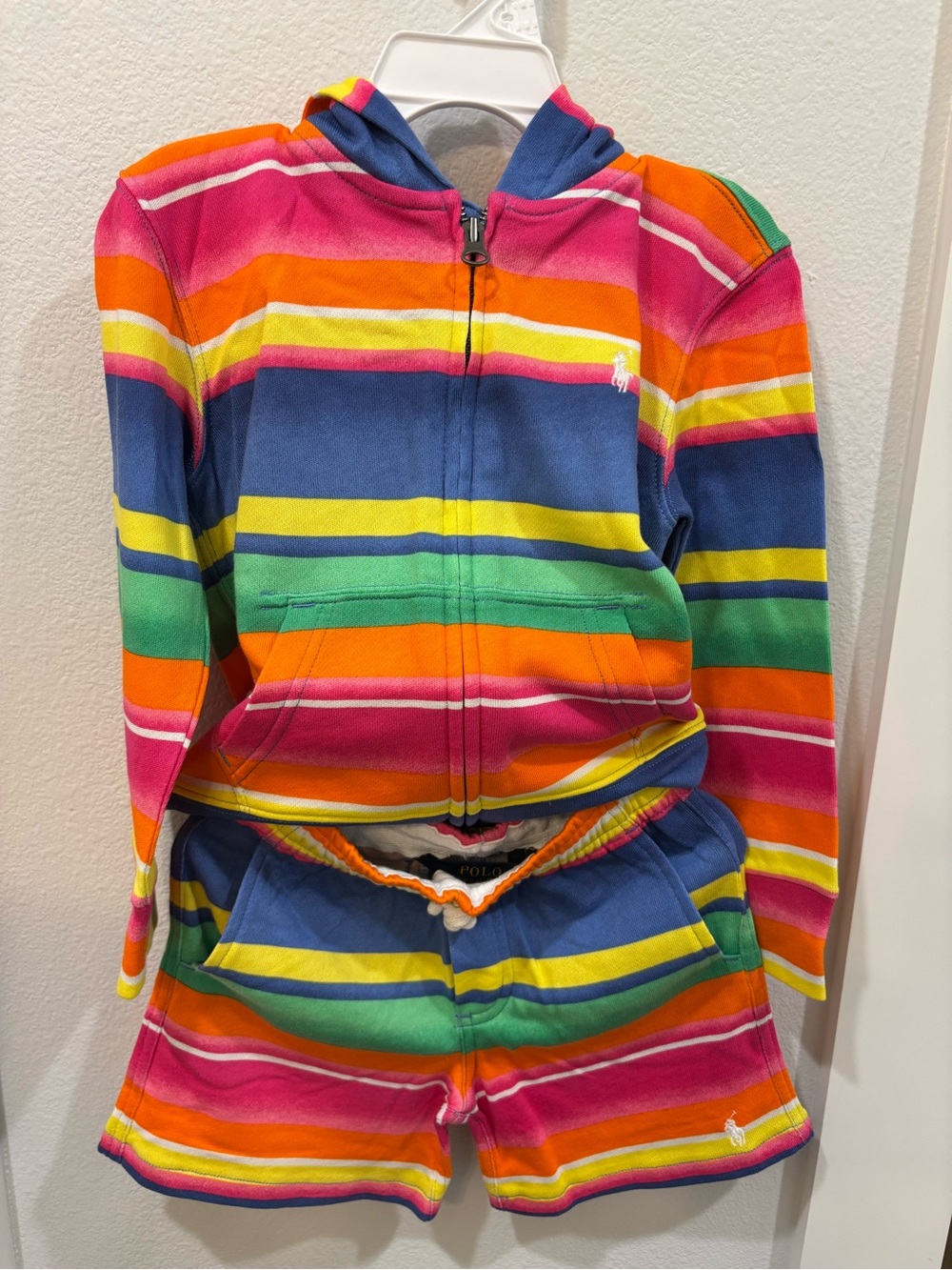 Girls Polo Ralph Lauren Size 3 (3Yrs) Striped Short Set w/ matching shorts Sz 3